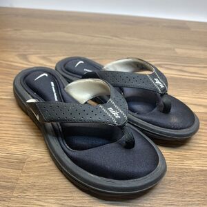 Nike Comfort Cushioned Footbed Women's Size 6 Flip Flop Thong Sandals Black